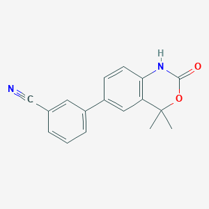 3-(4,4-Dimethyl-2-oxo-2,4-dihydro-1H-benzo[D][1,3]oxazin-6-YL)benzonitrile