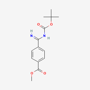 methyl 4-(N-(tert-butoxycarbonyl)carbamimidoyl)benzoate