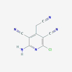 2-Amino-6-chloro-4-(cyanomethyl)pyridine-3,5-dicarbonitrile
