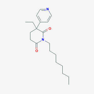 3-ethyl-1-octyl-3-pyridin-4-ylpiperidine-2,6-dione