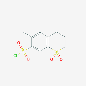 3,4-Dihydro-6-methyl-2H-1-benzothiopyran-7-sulphonyl chloride 1,1-dioxide