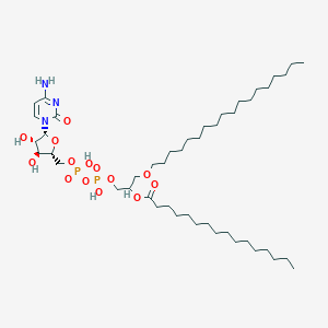 [1-[[[(2R,3S,4S,5R)-5-(4-amino-2-oxopyrimidin-1-yl)-3,4-dihydroxyoxolan-2-yl]methoxy-hydroxyphosphoryl]oxy-hydroxyphosphoryl]oxy-3-octadecoxypropan-2-yl] hexadecanoate