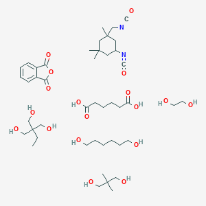 Hexanedioic acid, polymer with 2,2-dimethyl-1,3-propanediol, 1,2-ethanediol, 2-ethyl-2-(hydroxymethyl)-1,3-propanediol, 1,6-hexanediol, 1,3-isobenzofurandione and 5-isocyanato-1-(isocyanatomethyl)-1,3,3-trimethylcyclohexane