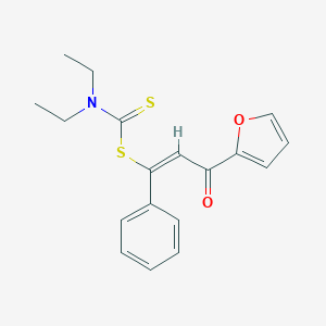 N,N-diethyl-1-[(E)-3-(2-furyl)-3-oxo-1-phenyl-prop-1-enyl]sulfanyl-met hanethioamide